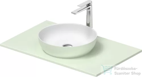 Duravit SIVIDA mosdó+82 cm-es pult kombináció Sivida bútorhoz, matt szatén fehér/matt halványzöld 268001FH00