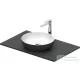 Duravit SIVIDA mosdó+82 cm-es pult kombináció Sivida bútorhoz, matt szatén fehér/matt sötétszürke 268001FI00