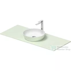   Duravit SIVIDA mosdó+122 cm-es pult kombináció Sivida bútorhoz, matt szatén fehér/matt halványzöld 268003FH00