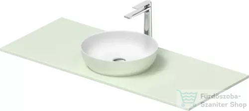 Duravit SIVIDA mosdó+122 cm-es pult kombináció Sivida bútorhoz, matt szatén fehér/matt halványzöld 268003FH00