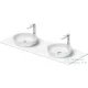 Duravit SIVIDA 2 db mosdó+141 cm-es pult kombináció Sivida bútorhoz, matt szatén fehér 2680043200