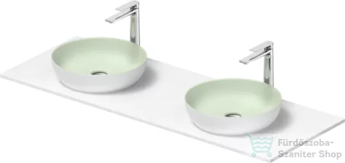 Duravit SIVIDA 2 db mosdó+141 cm-es pult kombináció Sivida bútorhoz, matt halványzöld/matt szatén fehér 268004FG00