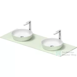   Duravit SIVIDA 2 db mosdó+141 cm-es pult kombináció Sivida bútorhoz, matt szatén fehér/matt halványzöld 268004FH00