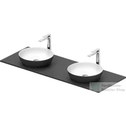   Duravit SIVIDA 2 db mosdó+141 cm-es pult kombináció Sivida bútorhoz, matt szatén fehér/matt sötétszürke 268004FI00