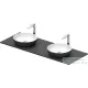 Duravit SIVIDA 2 db mosdó+141 cm-es pult kombináció Sivida bútorhoz, matt szatén fehér/matt sötétszürke 268004FI00