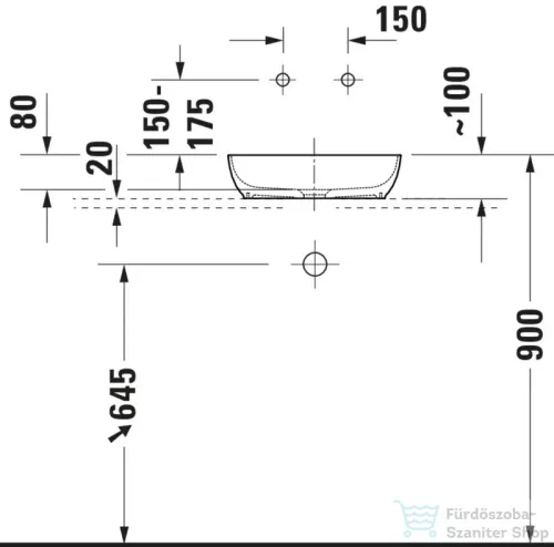 Duravit SIVIDA 2 db mosdó+161 cm-es pult kombináció Sivida bútorhoz, matt szatén fehér 2680053200