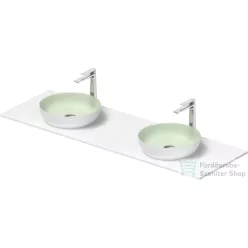   Duravit SIVIDA 2 db mosdó+161 cm-es pult kombináció Sivida bútorhoz, matt halványzöld/matt szatén fehér 268005FG00
