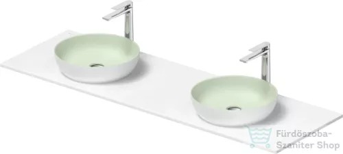 Duravit SIVIDA 2 db mosdó+161 cm-es pult kombináció Sivida bútorhoz, matt halványzöld/matt szatén fehér 268005FG00