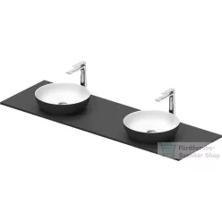   Duravit SIVIDA 2 db mosdó+161 cm-es pult kombináció Sivida bútorhoz, matt szatén fehér/matt sötétszürke 268005FI00