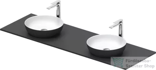 Duravit SIVIDA 2 db mosdó+161 cm-es pult kombináció Sivida bútorhoz, matt szatén fehér/matt sötétszürke 268005FI00