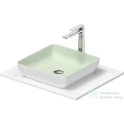   Duravit SIVIDA 40x40 cm-es mosdó+62 cm-es pult kombináció Sivida bútorhoz, matt halványzöld/matt szatén fehér 268006FG00