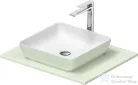 Duravit SIVIDA 40x40 cm-es mosdó+62 cm-es pult kombináció Sivida bútorhoz, matt szatén fehér/matt halványzöld 268006FH00