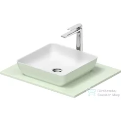   Duravit SIVIDA 40x40 cm-es mosdó+62 cm-es pult kombináció Sivida bútorhoz, matt szatén fehér/matt halványzöld 268006FH00