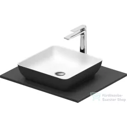   Duravit SIVIDA 40x40 cm-es mosdó+62 cm-es pult kombináció Sivida bútorhoz, matt szatén fehér/matt sötétszürke 268006FI00