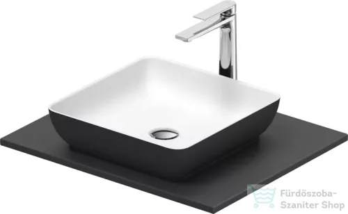 Duravit SIVIDA 40x40 cm-es mosdó+62 cm-es pult kombináció Sivida bútorhoz, matt szatén fehér/matt sötétszürke 268006FI00