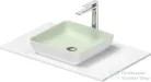Duravit SIVIDA 40x40 cm-es mosdó+82 cm-es pult kombináció Sivida bútorhoz, matt halványzöld/matt szatén fehér 268007FG00