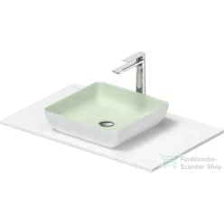   Duravit SIVIDA 40x40 cm-es mosdó+82 cm-es pult kombináció Sivida bútorhoz, matt halványzöld/matt szatén fehér 268007FG00