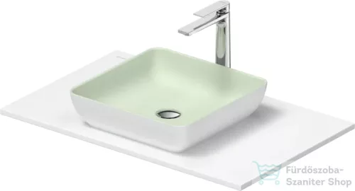 Duravit SIVIDA 40x40 cm-es mosdó+82 cm-es pult kombináció Sivida bútorhoz, matt halványzöld/matt szatén fehér 268007FG00