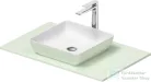 Duravit SIVIDA 40x40 cm-es mosdó+82 cm-es pult kombináció Sivida bútorhoz, matt szatén fehér/matt halványzöld 268007FH00