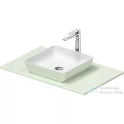  Duravit SIVIDA 40x40 cm-es mosdó+82 cm-es pult kombináció Sivida bútorhoz, matt szatén fehér/matt halványzöld 268007FH00