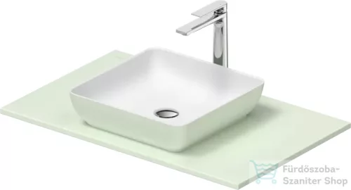 Duravit SIVIDA 40x40 cm-es mosdó+82 cm-es pult kombináció Sivida bútorhoz, matt szatén fehér/matt halványzöld 268007FH00