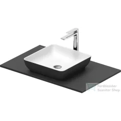   Duravit SIVIDA 40x40 cm-es mosdó+82 cm-es pult kombináció Sivida bútorhoz, matt szatén fehér/matt sötétszürke 268007FI00