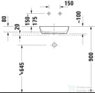 Duravit SIVIDA 40x40 cm-es mosdó+82 cm-es pult kombináció Sivida bútorhoz, matt szatén fehér/matt sötétszürke 268007FI00