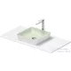 Duravit SIVIDA 40x40 mosdó+102 cm-es pult kombináció Sivida bútorhoz, matt halványzöld/matt szatén fehér 268008FG00