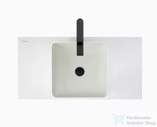 Duravit SIVIDA 40x40 mosdó+102 cm-es pult kombináció Sivida bútorhoz, matt halványzöld/matt szatén fehér 268008FG00