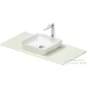 Duravit SIVIDA 40x40 mosdó+102 cm-es pult kombináció Sivida bútorhoz, matt szatén fehér/matt halványzöld 268008FH00