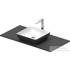   Duravit SIVIDA 40x40 mosdó+102 cm-es pult kombináció Sivida bútorhoz, matt szatén fehér/matt sötétszürke 268008FI00