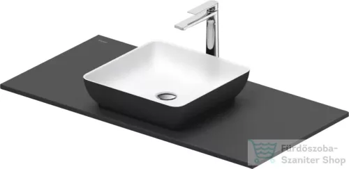 Duravit SIVIDA 40x40 mosdó+102 cm-es pult kombináció Sivida bútorhoz, matt szatén fehér/matt sötétszürke 268008FI00