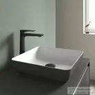 Duravit SIVIDA 40x40 mosdó+102 cm-es pult kombináció Sivida bútorhoz, matt szatén fehér/matt sötétszürke 268008FI00