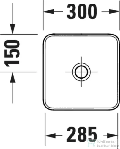 Duravit SIVIDA 30x30 cm-es mosdó+41 cm-es pult kombináció Sivida bútorhoz, matt szatén fehér 2680233200