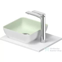   Duravit SIVIDA 30x30 cm-es mosdó+41 cm-es pult kombináció Sivida bútorhoz, matt halványzöld/ matt szatén fehér 268023FG00