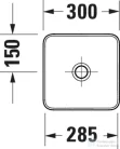 Duravit SIVIDA 30x30 cm-es mosdó+41 cm-es pult kombináció Sivida bútorhoz, matt halványzöld/ matt szatén fehér 268023FG00