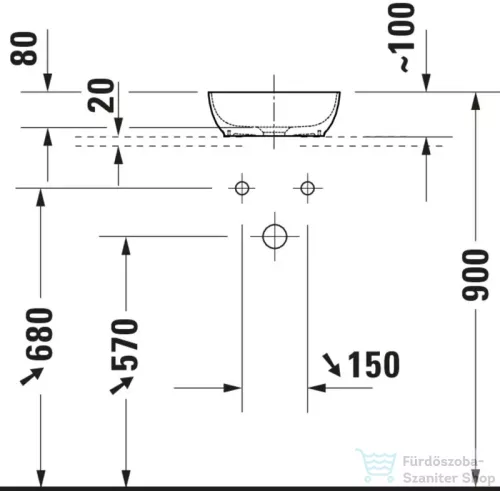 Duravit SIVIDA 30x30 cm-es mosdó+41 cm-es pult kombináció Sivida bútorhoz, matt halványzöld/ matt szatén fehér 268023FG00