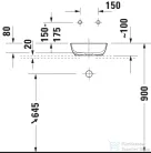 Duravit SIVIDA 30x30 cm-es mosdó+41 cm-es pult kombináció Sivida bútorhoz, matt halványzöld/ matt szatén fehér 268023FG00