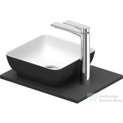   Duravit SIVIDA 30x30 cm-es mosdó+41 cm-es pult kombináció Sivida bútorhoz, matt szatén fehér/matt sötétszürke 268023FI00