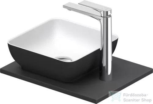 Duravit SIVIDA 30x30 cm-es mosdó+41 cm-es pult kombináció Sivida bútorhoz, matt szatén fehér/matt sötétszürke 268023FI00