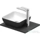 Duravit SIVIDA 30x30 cm-es mosdó+41 cm-es pult kombináció Sivida bútorhoz, matt szatén fehér/matt sötétszürke 268023FI00