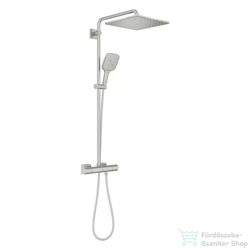 Grohe Rainshower SmartActive 310 Cube termosztátos zuhanyrendszer, SuperSteel 26837DC0