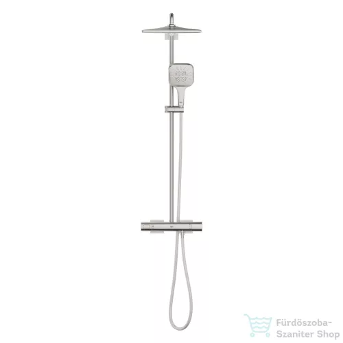 Grohe Rainshower SmartActive 310 Cube termosztátos zuhanyrendszer, SuperSteel 26837DC0