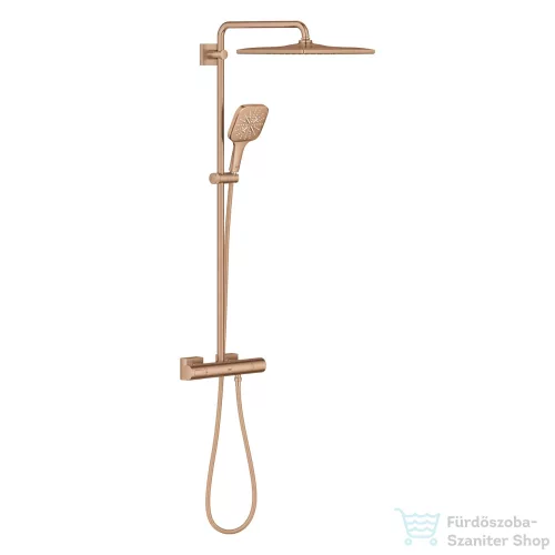 Grohe Rainshower SmartActive 310 Cube termosztátos zuhanyrendszer, Brushed Warm Sunset 26837DL0