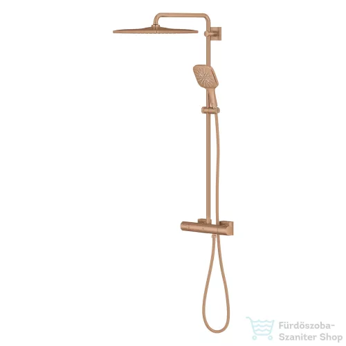 Grohe Rainshower SmartActive 310 Cube termosztátos zuhanyrendszer, Brushed Warm Sunset 26837DL0