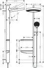 Hansgrohe Rainfinity showerpipe 360 1jet falsík alatti szereléshez króm 26842000