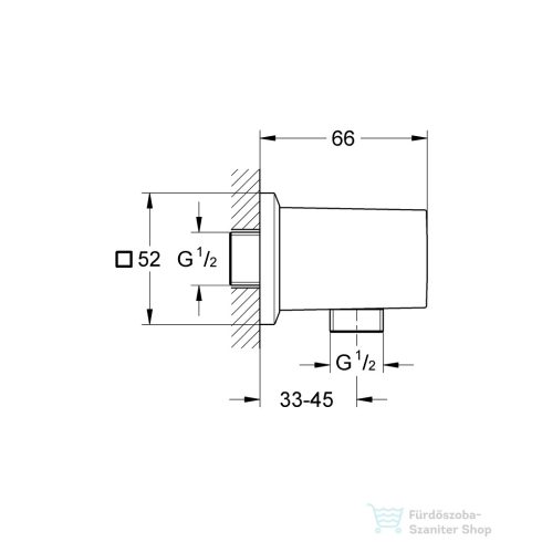 Grohe ALLURE BRILLIANT gégecső csatlakozó,Brushed Hard Graphite 26850AL0