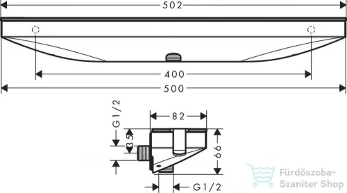Hansgrohe RAINFINITY Porter 500 gégecsőcsatlakozó jobb oldali zuhanytartóval és zuhanypolccal,matt fekete 26858670