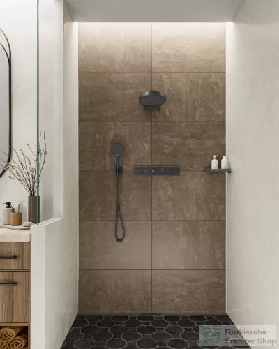 Hansgrohe RAINFINITY 130 kézizuhany, 3 Jet, szálcsiszolt fekete/króm 26864340
