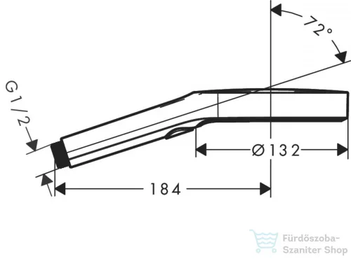 Hansgrohe RAINFINITY 130 kézizuhany, 3 Jet Ecosmart 9 liter/perc, szálcsiszolt fekete/króm 26865340